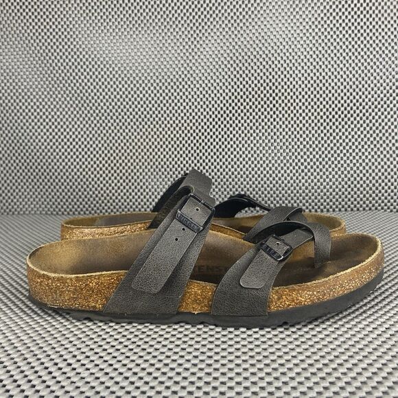 Birkenstock Mayari Adult Sandals 37 L6 M4 Dark Gray Thong Buckle Made In Germany - Picture 1 of 14